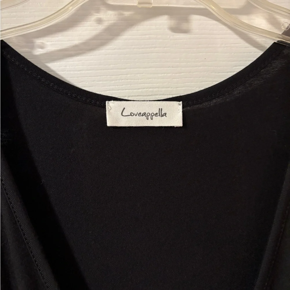 Loveappella Black V-Neck Jersey Sleeveless Maxi Dress - Picture 6 of 14